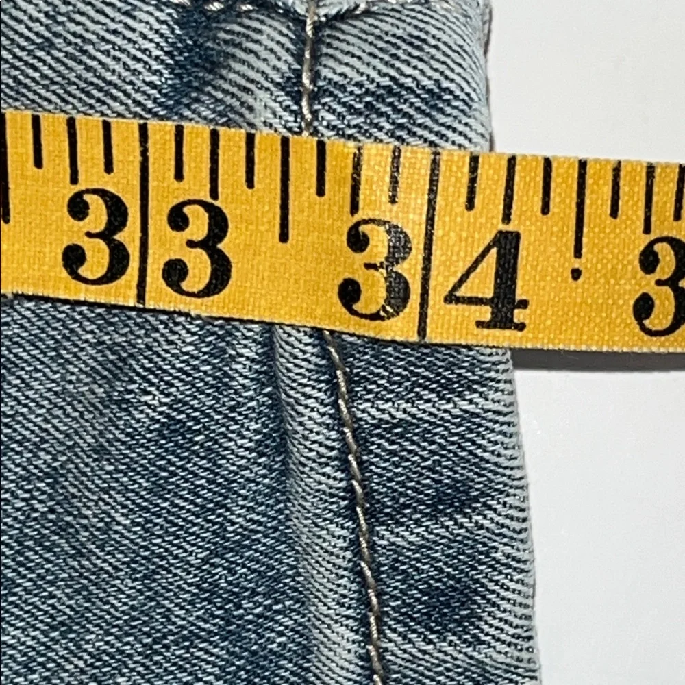 Smoke Rise Distressed Rip Repair Light Blue Men’s Jeans Sz 36x34 Streetwear Edgy - Picture 12 of 12